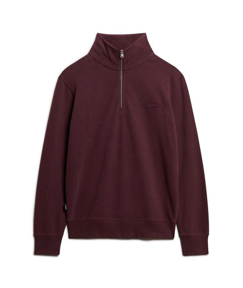 Superdry Henley Zip Sweat Top Stone
